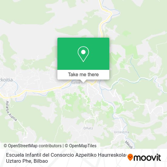 Escuela Infantil del Consorcio Azpeitiko Haurreskola-Uztaro Phe map