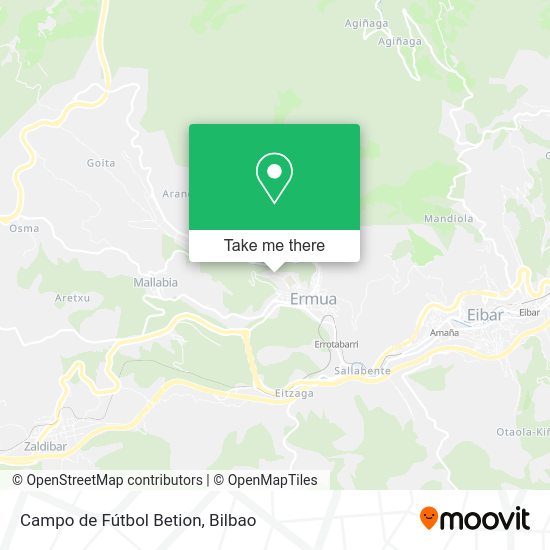 Campo de Fútbol Betion map