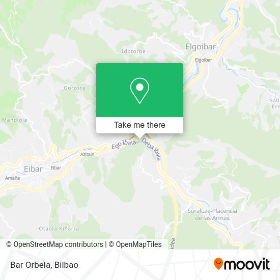 Bar Orbela map