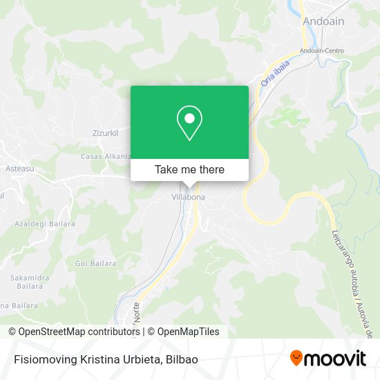 Fisiomoving Kristina Urbieta map