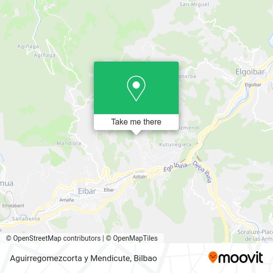 Aguirregomezcorta y Mendicute map