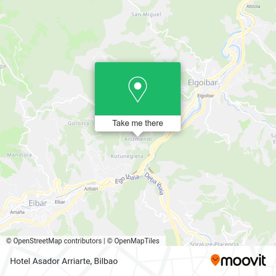 Hotel Asador Arriarte map