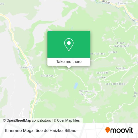 Itinerario Megalítico de Haizko map