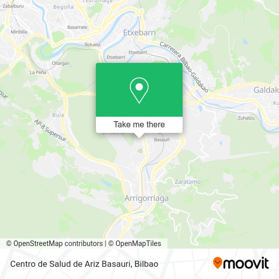 Centro de Salud de Ariz Basauri map