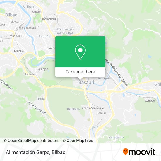 Alimentación Garpe map