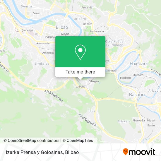 Izarka Prensa y Golosinas map