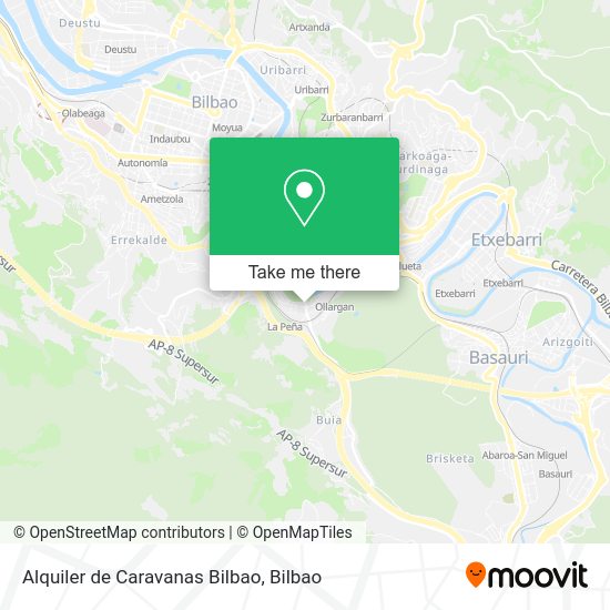 Alquiler de Caravanas Bilbao map