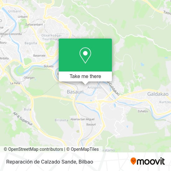 Reparación de Calzado Sande map
