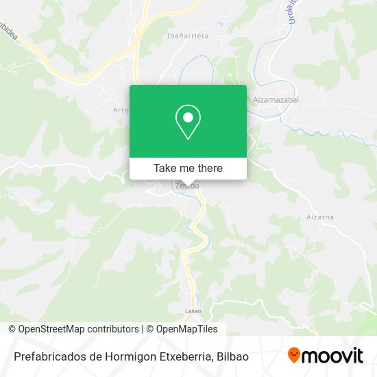 Prefabricados de Hormigon Etxeberria map