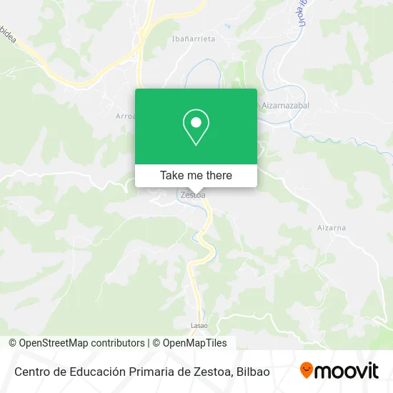 mapa Centro de Educación Primaria de Zestoa