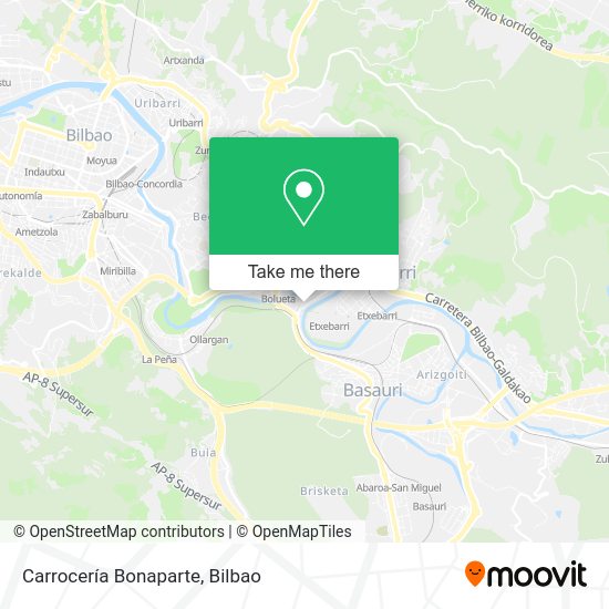 Carrocería Bonaparte map