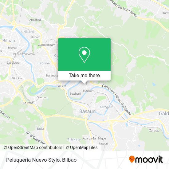 Peluquería Nuevo Stylo map