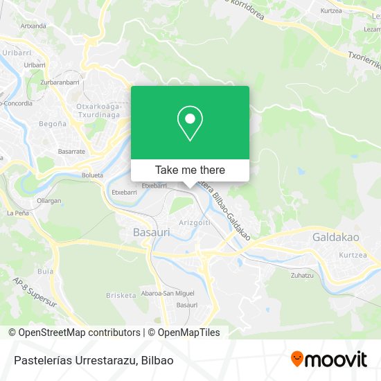 Pastelerías Urrestarazu map