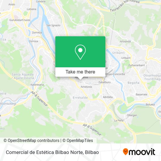 Comercial de Estética Bilbao Norte map