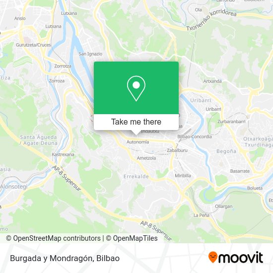 Burgada y Mondragón map