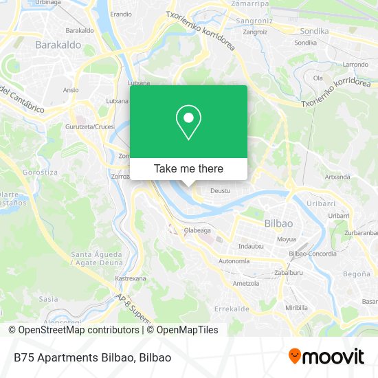 B75 Apartments Bilbao map