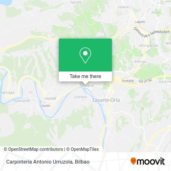 Carpintería Antonio Urruzola map