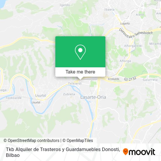 Tkb Alquiler de Trasteros y Guardamuebles Donosti map