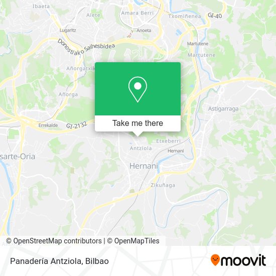 Panadería Antziola map
