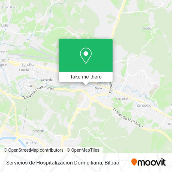 Servicios de Hospitalización Domiciliaria map