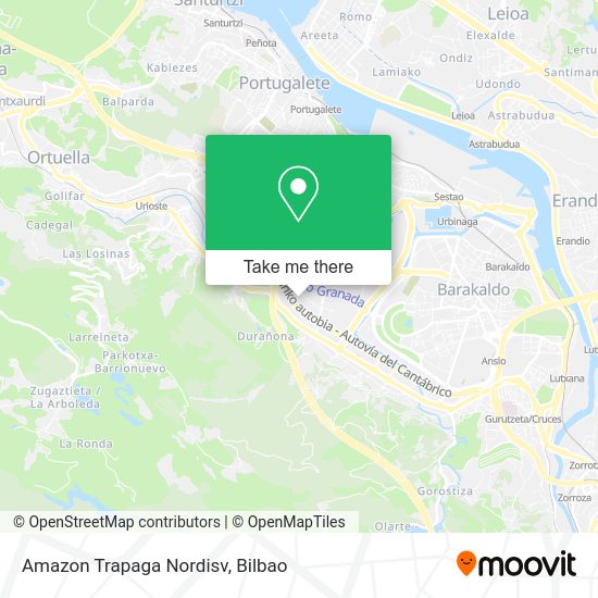 Amazon Trapaga Nordisv map