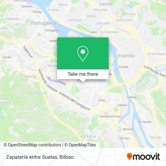 Zapatería entre Suelas map