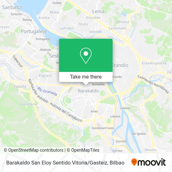 Barakaldo San Eloy Sentido Vitoria / Gasteiz map