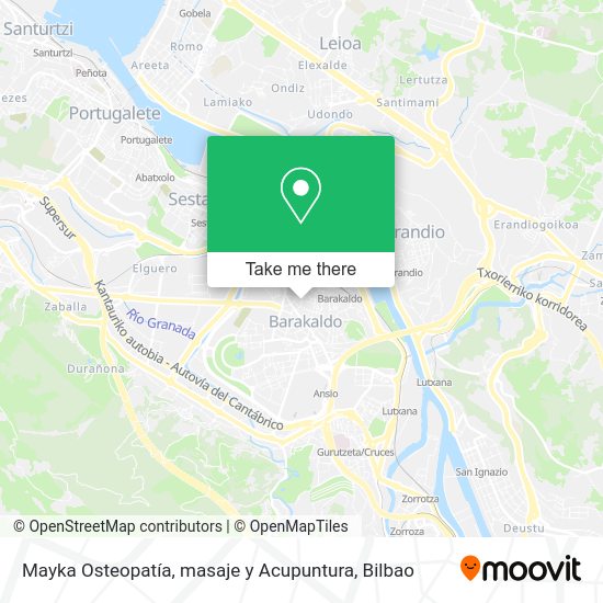 Mayka Osteopatía, masaje y Acupuntura map