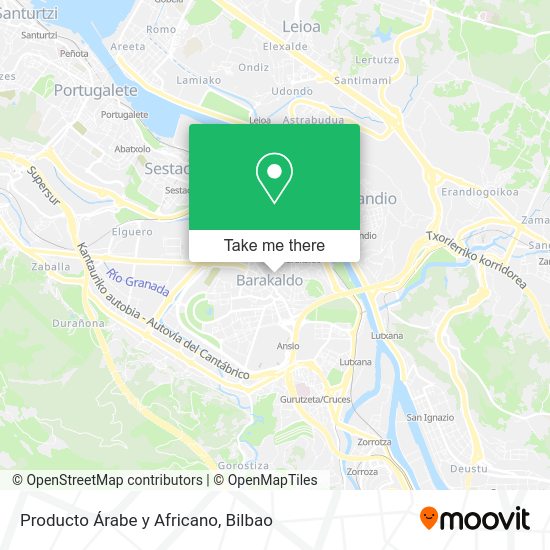 Producto Árabe y Africano map
