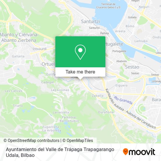 Ayuntamiento del Valle de Trápaga Trapagarango Udala map
