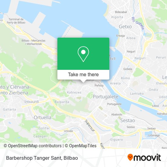 Barbershop Tanger Sant map