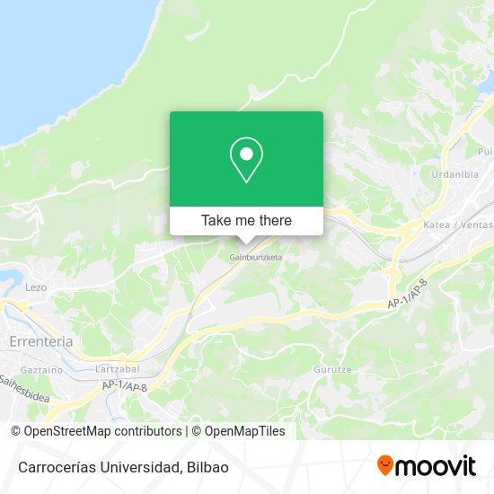 Carrocerías Universidad map