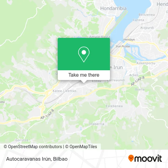 Autocaravanas Irún map