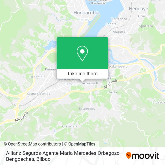 Allianz Seguros-Agente Maria Mercedes Orbegozo Bengoechea map