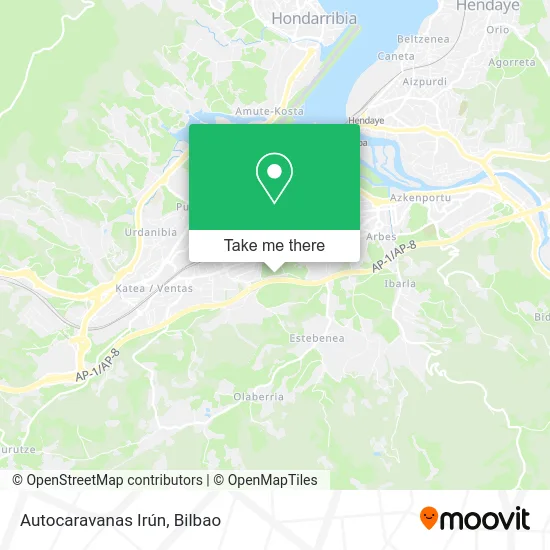 Autocaravanas Irún map
