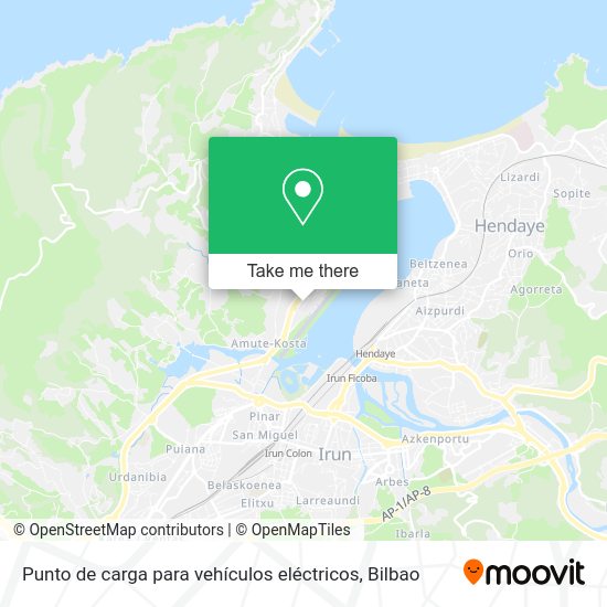 Punto de carga para vehículos eléctricos map