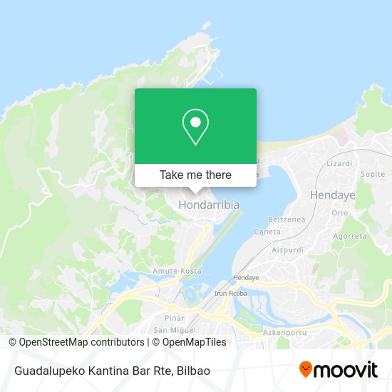 Guadalupeko Kantina Bar Rte map