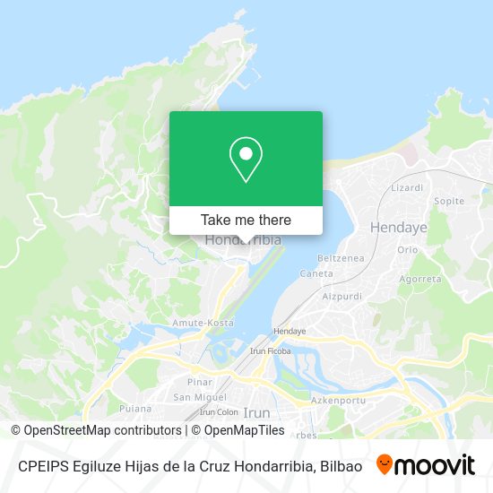 CPEIPS Egiluze Hijas de la Cruz Hondarribia map