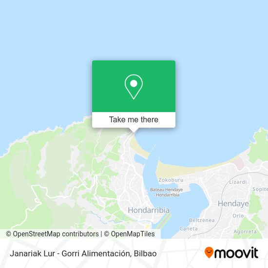 Janariak Lur - Gorri Alimentación map
