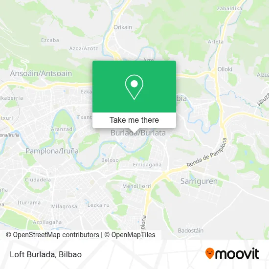 Loft Burlada map
