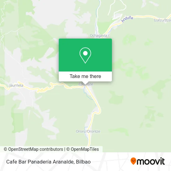 mapa Cafe Bar Panadería Aranalde