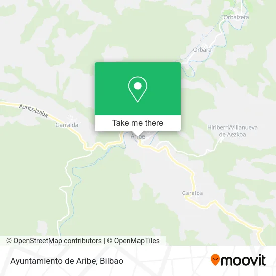 Ayuntamiento de Aribe map