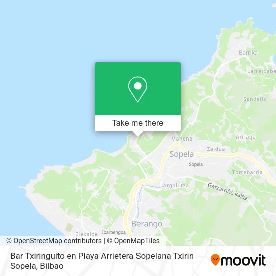 Bar Txiringuito en Playa Arrietera Sopelana Txirin Sopela map