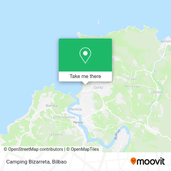 Camping Bizarreta map