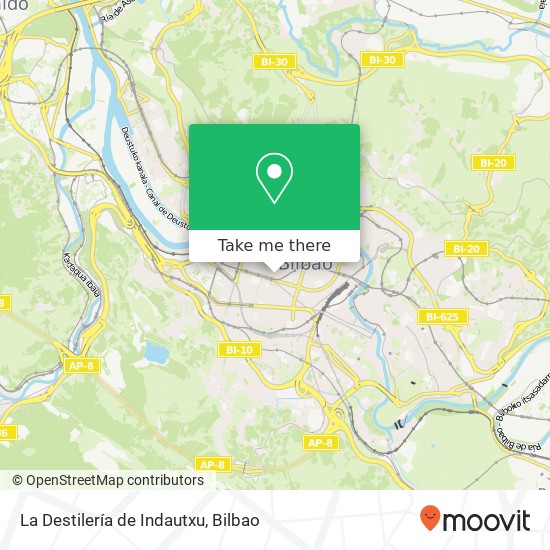 La Destilería de Indautxu map