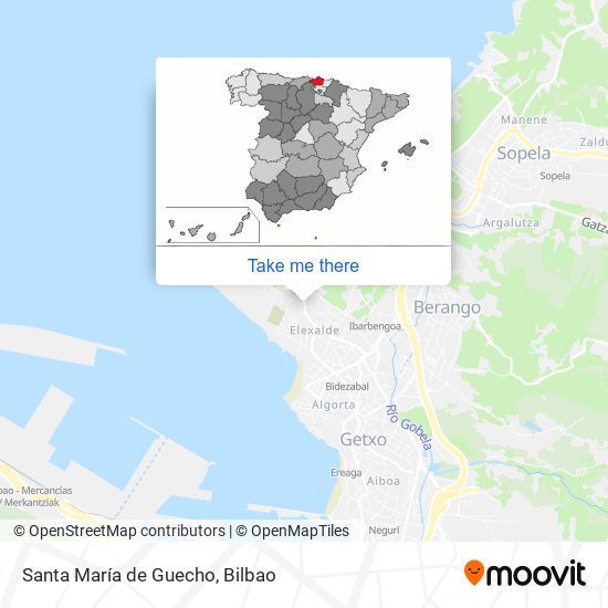 Santa María de Guecho map