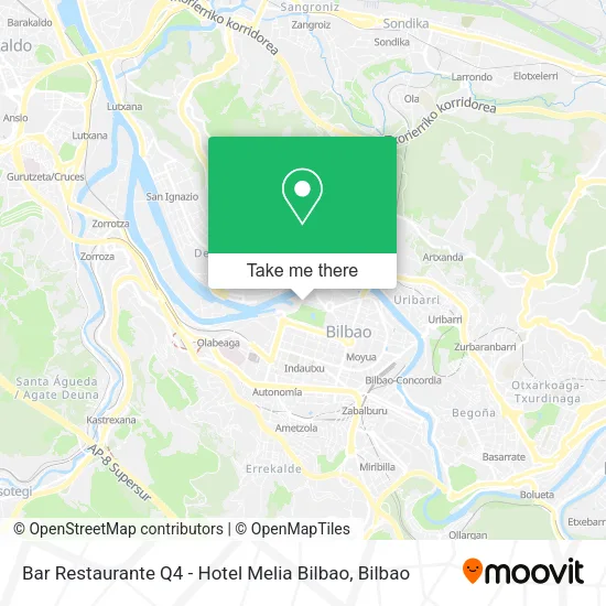 Bar Restaurante Q4 - Hotel Melia Bilbao map