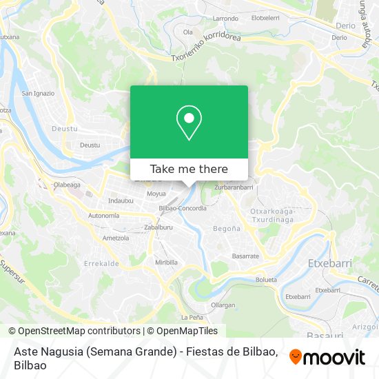 mapa Aste Nagusia (Semana Grande) - Fiestas de Bilbao