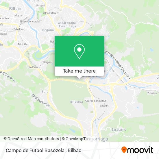 Campo de Futbol Basozelai map