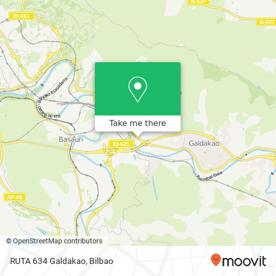 RUTA 634 Galdakao map